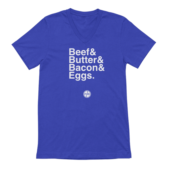 Beef Butter Bacon Eggs V-Neck T-Shirt