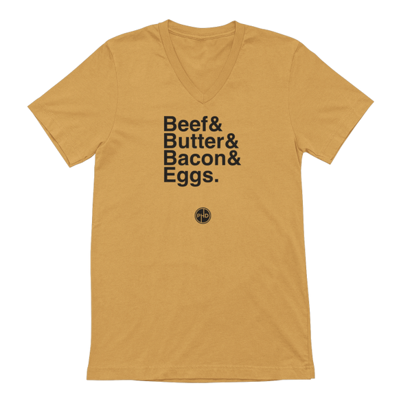Beef Butter Bacon Eggs V-Neck T-Shirt